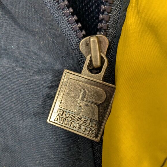 Vtg Georgia Tech 1/2 Zip Pullover Jacket XL Blue 90s Logo Windbreaker GT Hood - Picture 7 of 14